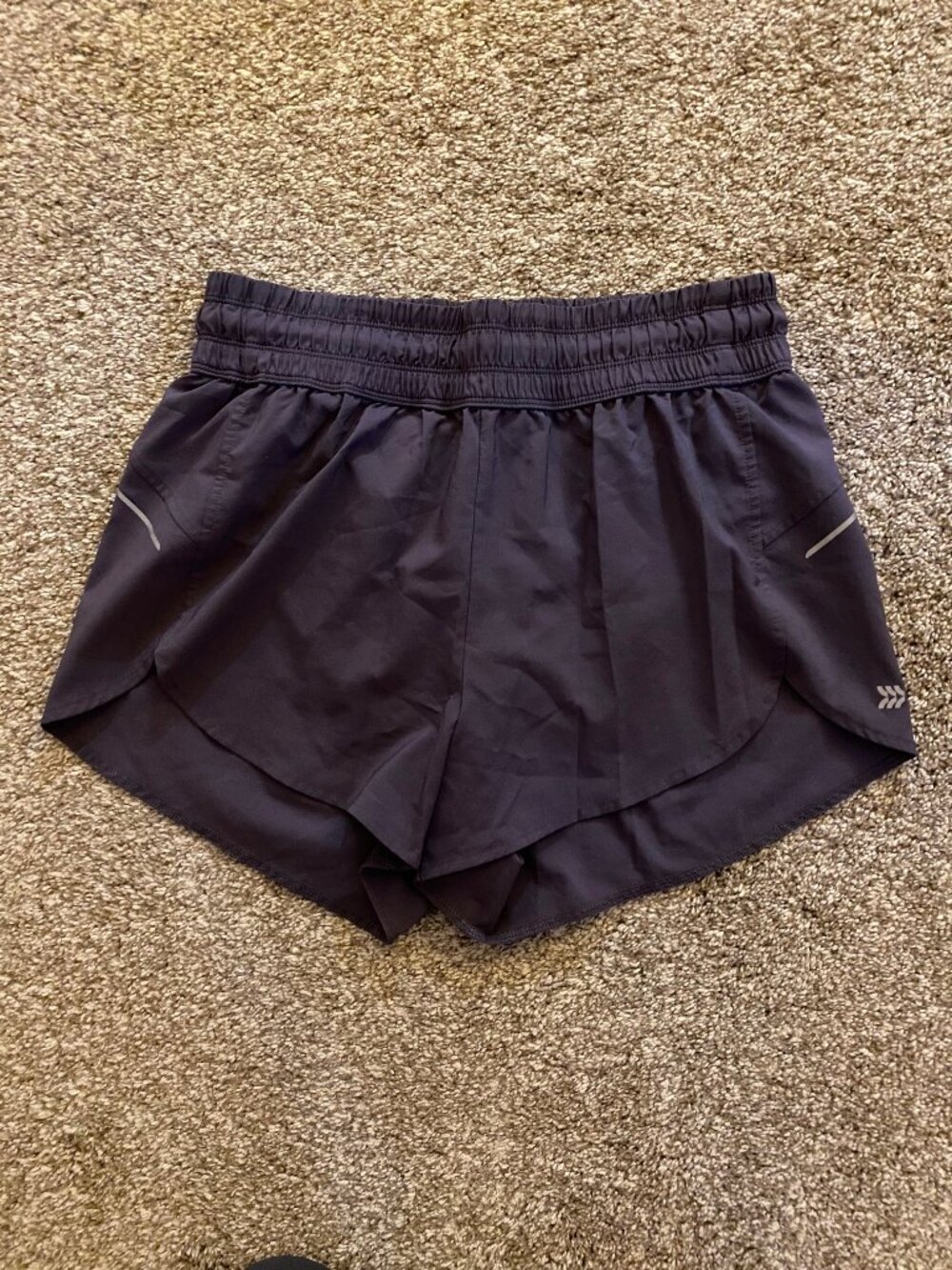 All In Motion Women's Shorts Black 3 Inseam Reflective Athletic Running Size M
